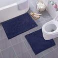 thumbnail image 3 of Purple Bathroom Rug Set Luxury Chenille 2-Piece Bath Mat Set, Soft Plush Anti-Slip Bath Rugs for Bathroom +Toilet Mat. Super Absorbent, Purple. Purple Standard, 3 of 9