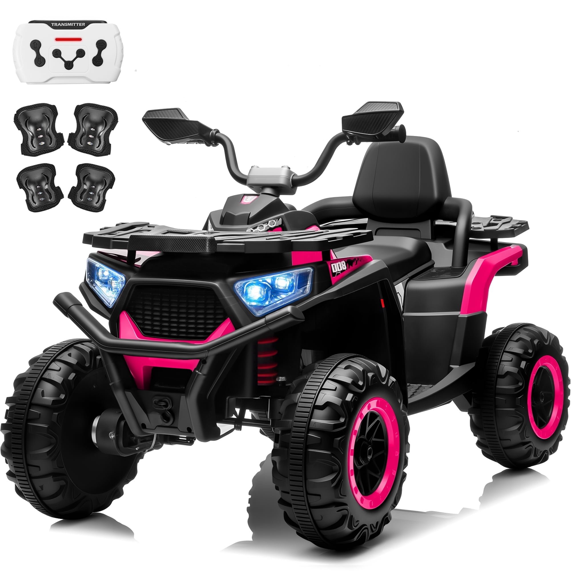 Joyracer, Kids ATV, 800W 4WD 24V, Pink with Bluetooth Music