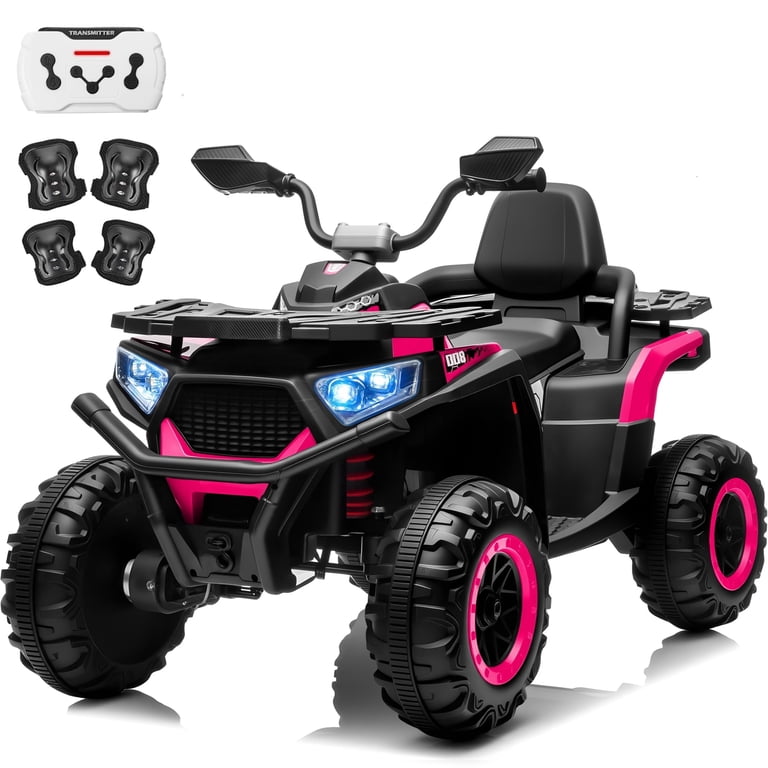 Joyracer, Kids ATV, 800W 4WD 24V, Pink with Bluetooth Music