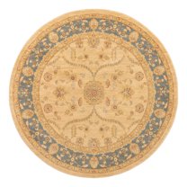 Unique Loom Edinburgh Collection Area Rug - Tansy (6' 1" Round Champagne/Beige)