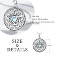 thumbnail image 5 of Coachuhhar Pentagram Necklace 925 Sterling Silver Moon Pentacle Pendant Celtic Knot Pagan Witchy Wiccan Amulet Jewelry Gifts for Women, 5 of 7