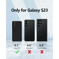 thumbnail image 6 of 3 in 1 for Samsung Galaxy S23 Case, with 2 Pack Screen Protector, with Full Camera Cover Protection，Liquid Silicone Slim Shockproof Protective Phone Case for Samsung S23 5G 6.1 (Black)…, 6 of 12