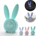 thumbnail image 1 of Reloj despertador digital para niños, lindo conejo, luz nocturna para dormitorio infantil, reloj despertador multifuncional, 1 of 5