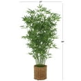 thumbnail image 3 of DecMode 59" Artificial Bamboo Tree in Realistic Leaves and Brown Seagrass Pot, 3 of 9