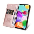 thumbnail image 3 of Allytech Flip Wallet Case For Samsung Galaxy A13 5G,360 Protection Luxury Solid Color PU Leather Magnetic Closure Folio Credit Card Slots Kickstand Shockproof Soft TPU Cover.Rosegold, 3 of 10