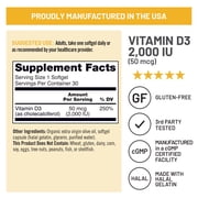 NatureWise Vitamin D3 2000iu + Organic Olive Oil 30 Mini Softgels [30-Day Supply]