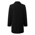 thumbnail image 6 of Yigetop Black Trench Coat Women Women Casual Light Weight Thin Jacket Slim Coat Long Sleeve Business Coats Jacket Peacoat Womens Coat Black 3XL, 6 of 7