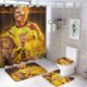 thumbnail image 1 of Erling Haaland-theme 4-Piece Shower Curtain Set with Rugs, Waterproof Bathroom Decor Set Includes Bath Mat, U-Shaped Rug, Toilet Lid Cover and Curtain with Hooks, 1 of 6