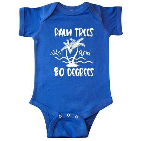 

Inktastic Spring Break Palm Trees and 80 Degrees Gift Baby Boy or Baby Girl Bodysuit