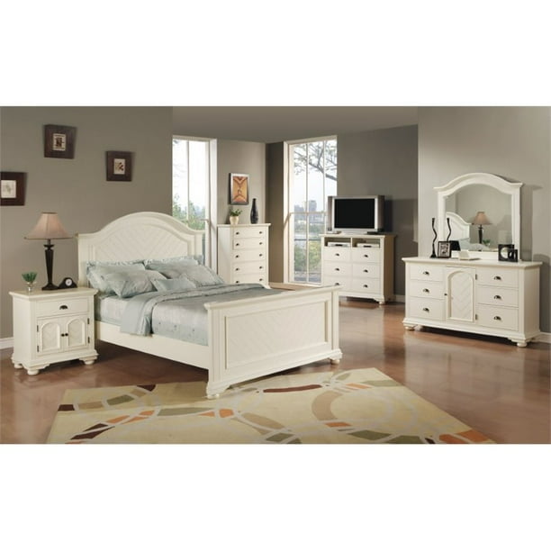 Picket House Furnishings Addison 6 Piece King Bedroom Set in White