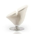 thumbnail image 3 of Manhattan Comfort Tulip Velvet Swivel Accent Chair in White (Set of 2), 3 of 6