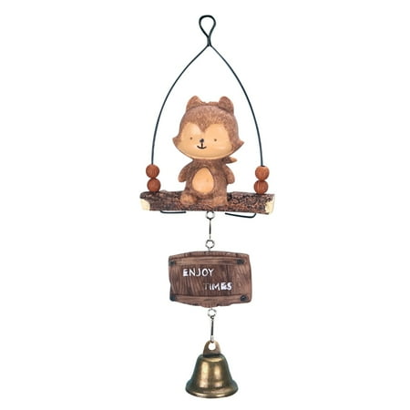 

ERTUTUYI Creative Log Cabin Wind Chimes Student Bedroom Color Wooden Room Pastorals Pendant