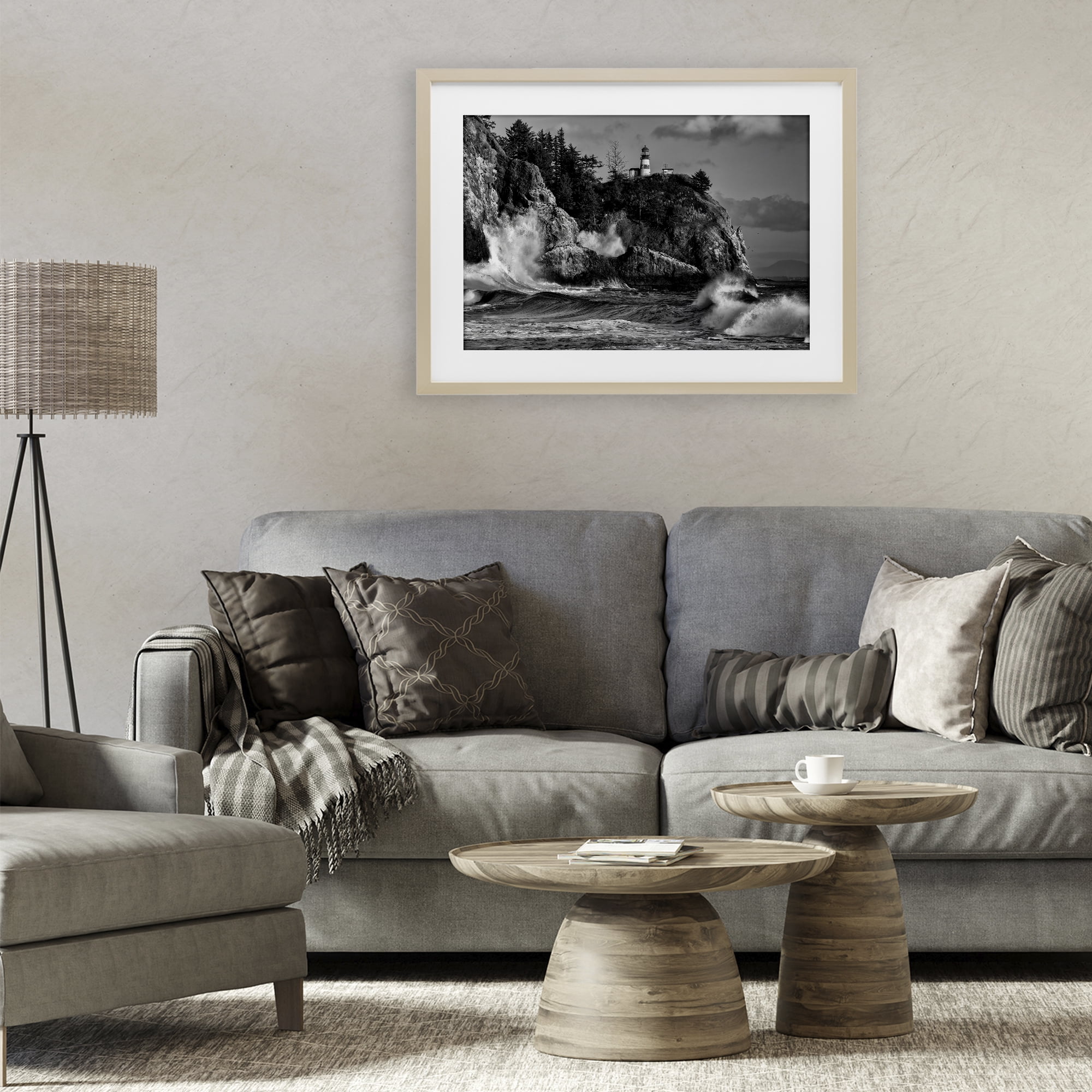 Stupell Industries Rising Tide at Cape Birch Framed Print Under Glass, design by Rick Berk