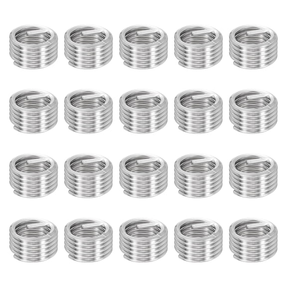 Uxcell 20pcs Wire Thread Inserts M12 x 1.75 x 1D Metric Helical Threaded Sleeve