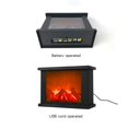 thumbnail image 3 of Fireplace Lanterns Decorative Flameless Portable Led Lantern Battery Operated and USB Operated 6 Hours Timer Included Indoor/Outdoor( No Heater Function Black Rectangle Size:11x4.7x8 Inch), 3 of 4