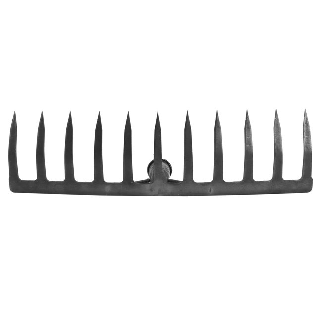 FRCOLOR Gardening Rake Black Iron Garden Rake for Strong Construction and Deep Digging in the Garden 1 Pc,17.52"X4.33"X3.94"