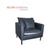 thumbnail image 1 of Sillon Individual Comodo Cojin Moderno gris 77x68x44 cm Pido Todo SI01BK-H3, 1 of 6