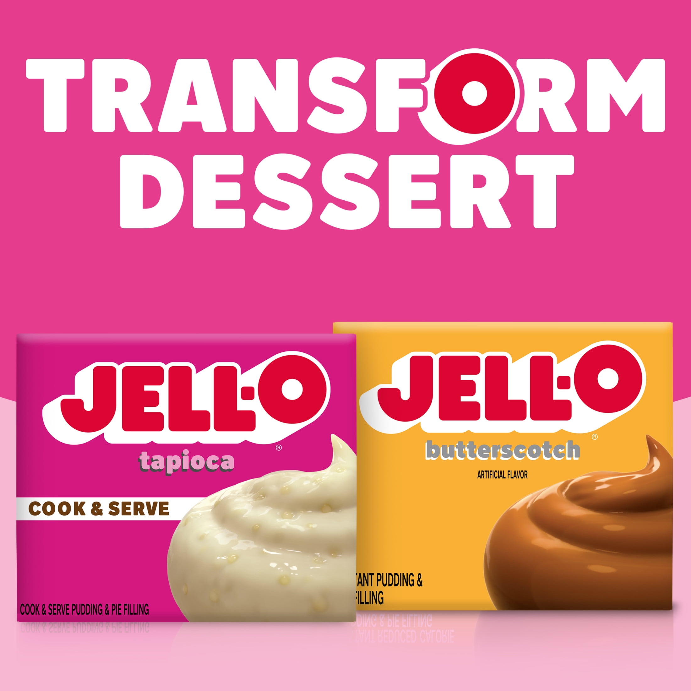 Jell-O Cook & Serve Tapioca Artificially Flavored Fat Free Pudding & Pie Filling Mix, 3 oz Box