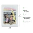 thumbnail image 2 of Hawaiian Surf Keikis (Children) - From an Original Hand Colored Photograph by Himani - Japanese Unryu Rice Paper Art Print (Unframed) 12 x 16 in, 2 of 4