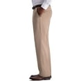 thumbnail image 3 of Men’s Haggar® Premium Comfort Expandable-Waist Classic-Fit Stretch Flat-Front Dress Pants Color: Medium Khaki Size: 38X32, 3 of 4