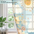 thumbnail image 4 of Yayeee Window Curtains Light Filtering 63"x52" Grommet Panel Pair Home Living Room Decor, Beige Rainbow Clouds, 4 of 7