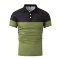 thumbnail image 4 of Zylanna Men's Golf Polo Shirts, Turn Down Collar Printed Short Sleeve Fashion Business Casual Pullover Tee for Men Green Size L, 4 of 5