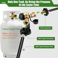 thumbnail image 2 of Fdelink Y-Type Pol To Qcc1 American Adapter,Propane Tank Splitter with Gauge Propane Splitter 2 Way Propane Y Splitter Adapter with Shut Off Propane Hose Splitter for Camping Stoves Heater Bbq Grills,, 2 of 4
