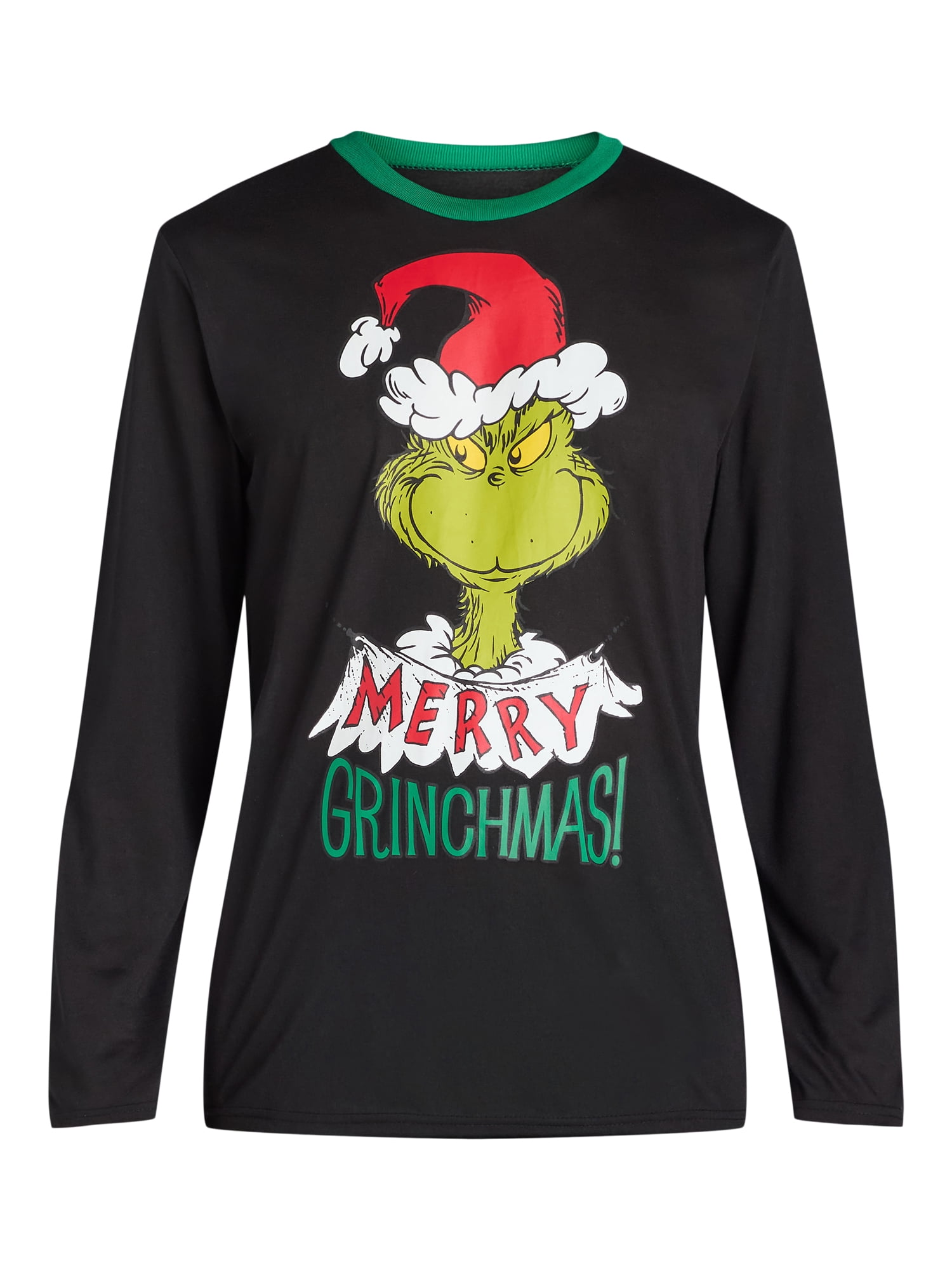 Dr. Seuss Merry Grinchmas Matching Family Pajama Set, 2-Piece, Men's