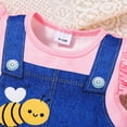 thumbnail image 6 of Likimi Toddler Girls Dress Cartoon Print Cute Crew Neck Sleeveless Overalls Casual Fashion Summer Dresses Pink Size 9-12 Months, 6 of 9