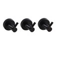 thumbnail image 1 of DAMAIE Stainless Steel Double Coat Hooks,3 Packs Matte Black Color Robe Hook,Bath Towel Hook,Hat Hanger, 1 of 7