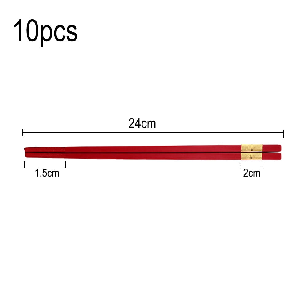 REN Jeu De 10 Paires De Baguettes Chinoises - Vaisselle Sûre Et Durable