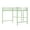 Green, variant on Ktaxon Loft Bed Full Size with Flat Rungs, No Box Spring Required,Heavy Duty Metal Slat Support,Black