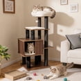 thumbnail image 2 of Gymax 53 5'' Tall Cat Tree for Indoor Cat Wooden Cat Tower Top Perch w/ Soft Padding, 2 of 10