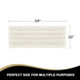 thumbnail image 2 of PrimeBeau 59x20 inch Oversize Non-Slip Long Striped Rugs for Powder Room, Ivory, 2 of 7