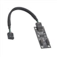 thumbnail image 2 of 5X Hub USB Divisor USB USB2.0 de 9 Pines A Adaptador de Concentrador Doble de 9 Pines Placa Base Vertical Conector USB de 9 Pines Cable de Extensión 1 A 2, 2 of 7