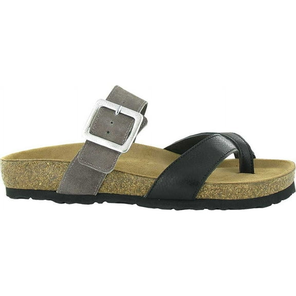 Naot Fresno Black Leather/Taupe Gray Suede 8250-NSV 36 M