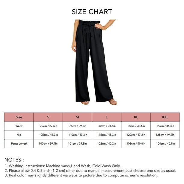 Pantalones largos de mujer pantalones casuales de mujer de color puro con cinturón para fiesta ANGGREK Otros