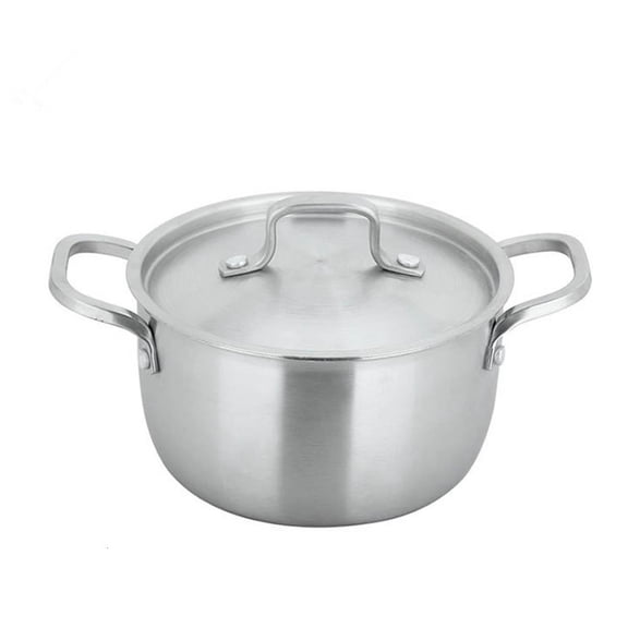 SDFGTstore 304 Stainless Steel Stock Pod with Lid Cover 3-Ply Clad Base Soup Pot Cookware