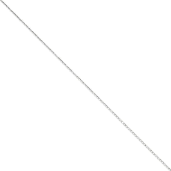14k WG 1.45mm Solid D/C Cable Chain in 14k White Gold