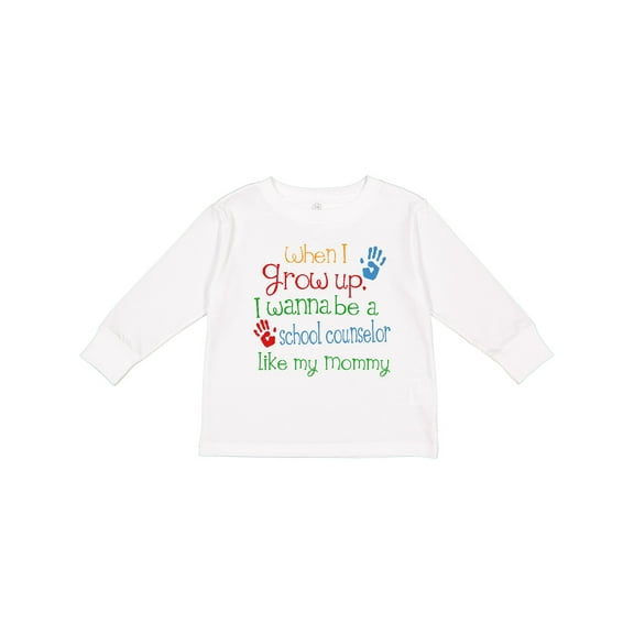 Inktastic School Counselor like Mommy Boys or Girls Long Sleeve Toddler T-Shirt