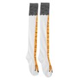 thumbnail image 1 of Calcetines de pierna de pollo, novedad loca, divertidos calcetines de pies de pollo, viñetas de animales, Cosplay, calcetín medio alto para mujer, blanco + amarillo, 1 of 14