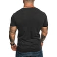 thumbnail image 4 of Mens Shirts Summer Clearance V-Neck Pocket Striped Pattern Casual Fashion Lapel Short Sleeve Shirt, 4 of 9