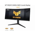thumbnail image 2 of ASUS TUF Gaming 34 inch UltraWide QHD 2K 1440P 180Hz AMD FreeSync Premium Pro (Adaptive Sync) 1ms HDR400 ELMB Curved Gaming Computer Monitor with Height Adjustable, Swivel & Tilt Stand VG34VQL3A, 2 of 5