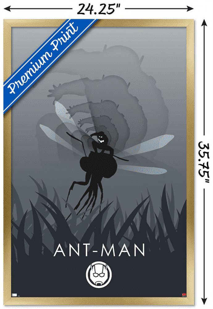 Marvel Heroic Silhouette - Ant-Man Wall Poster, 22.375" x 34", Framed