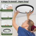 thumbnail image 3 of Brightever Black LED Flush Mount Ceiling Lights with Night Light, 12 Inch 2 Packs, 24W 2400LM Ceiling Light Fixtures, Dimmable &, 3 of 7