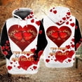 thumbnail image 3 of Sudadera con capucha con estampado 3D de pareja feliz día de San Valentín para hombres y niños, sudaderas con capucha de moda Streettear, ropa para amantes de Harajuku, tops, 3 of 5