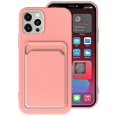 thumbnail image 1 of Funda de TPU + franela para tarjetas para iPhone 11 Pro Max, rosa, 1 of 5