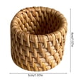 thumbnail image 3 of ChicYu Woven Rattan Napkin Rings Set of 6, Natural Wicker Table Decor Holders for Cloth Napkins, Rustic Farmhouse Dining Wedding Party, 3 of 6