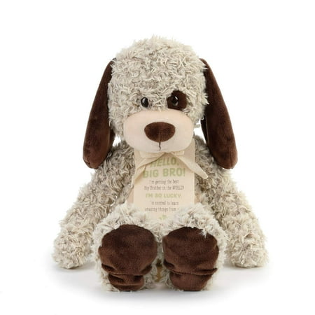 DEMDACO Big Brother Puppy Soft Brown Plush Stuffed Animal, 13