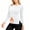 White-05, variant on Nugftut Womens Thermal Tops Fleece Crew Neck Thermal Shirts Long Sleeve Hem Slit Warm Cold Weather Winter Thermal Tops